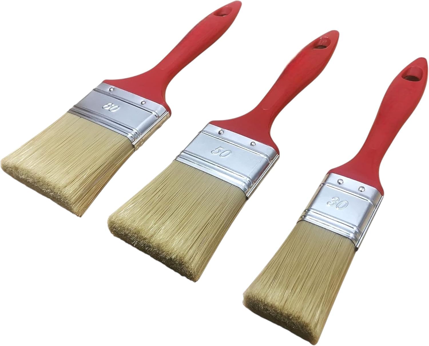 Orret Home 3’lü Boya ve Badana Kestirme Fırçası Seti – 4/6/8 cm, Ergonomik Saplı Duvar, Kenar, Köşe, Kapı ve Korkuluk Boyama Fırçası, Çocuk ve Hobi Aktiviteleri İçin Uygun