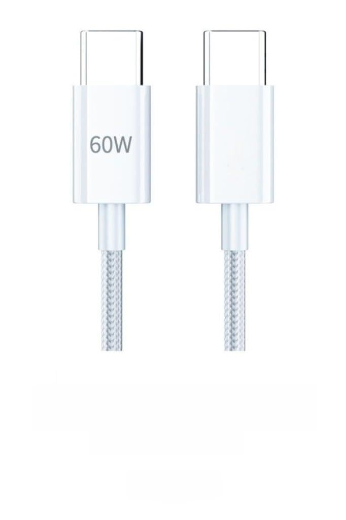PDATeknoloji 60W Type-C to Type-C Hızlı Şarj ve Data Kablosu 1m Beyaz AZ-B06aB