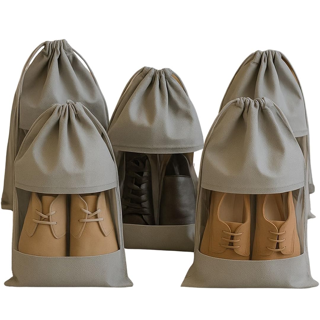 5 Adet Ayakkabı Düzenleyici Ayakkabılık Organizer Dolap İçi Düzenleyicisi Seyahat Çantası Bavul İçi Valiz Hurç Torbası Çanta Dolabı Düzenleme Saklama Kutusu Hurcu