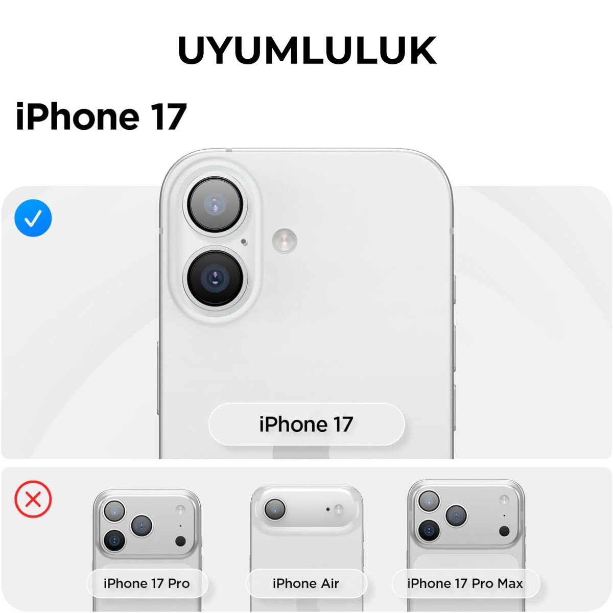 Babilden iPhone 17 İçin Kılıf Kamera Korumalı Magsafe İle Uyumlu Kablosuz Şarj Özellikli Mat Şeffaf Renkli Standlı Lens Hediyeli Telefon Kılıfı (Gri)