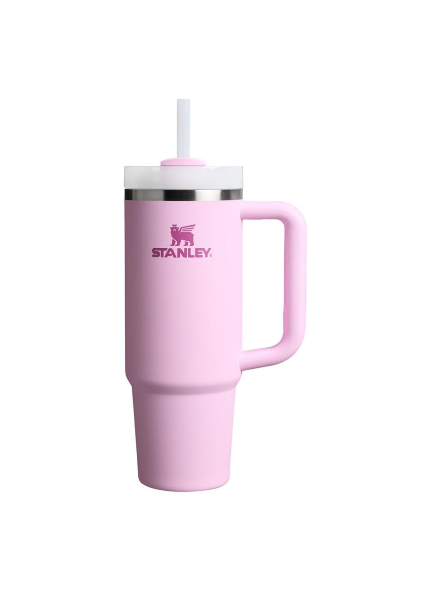 Stanley Quencher Pipetli Termos Bardak, 0.89 Litre, Kiraz Çiçeği (Cherry Blossom)