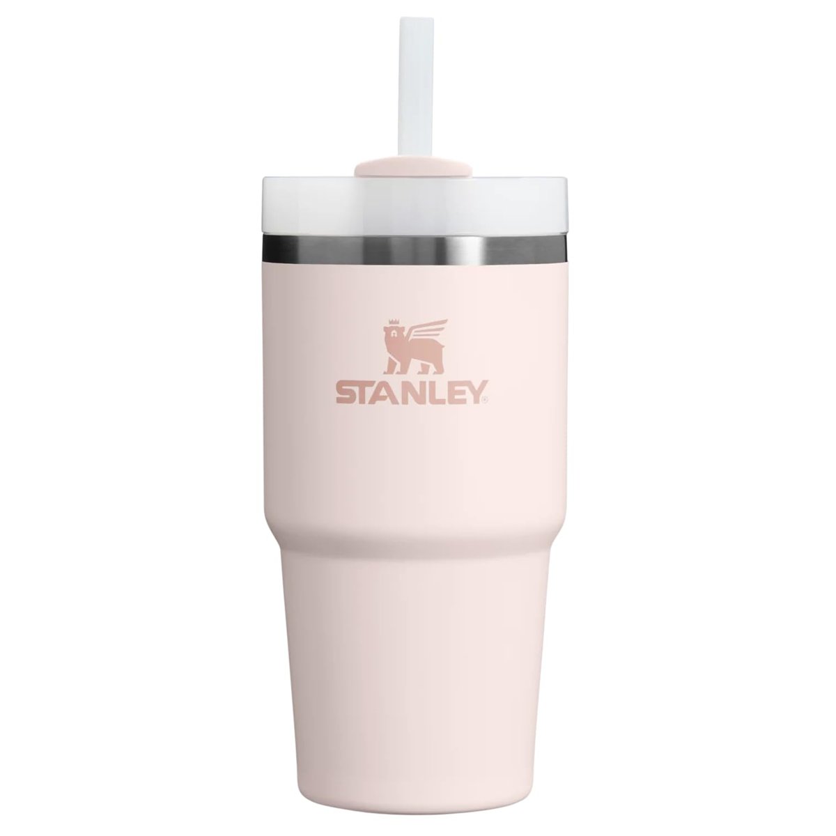 Stanley Quencher Pipetli Termos Bardak, 0.60 Litre, Pembe Kuvars (Rose Quartz)