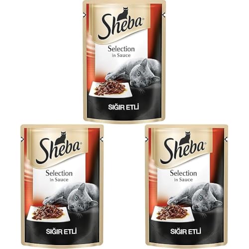 Sheba Yetişkin Sığırlı Yaş Mama 85 g (3 paketi)
