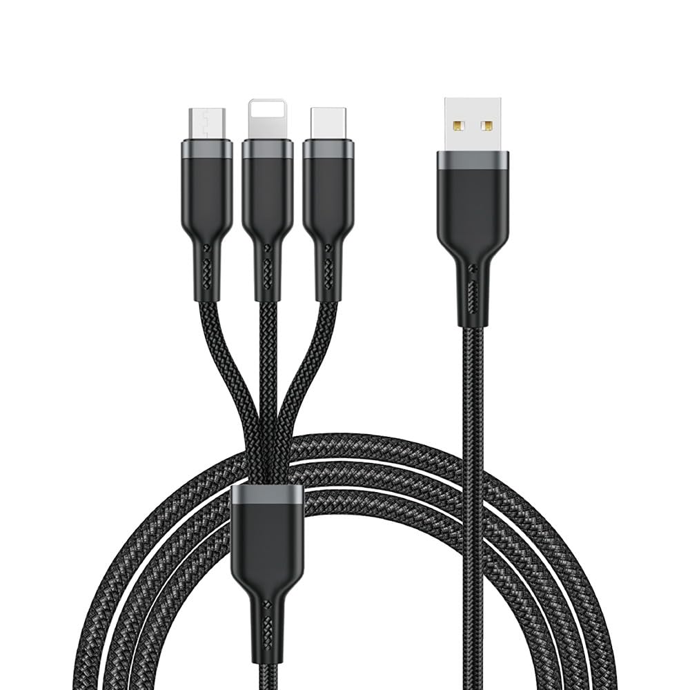 Platinum 3 in 1 USB-A to Lightning – Type-C – Micro Şarj ve Data Kablosu | 3.1A 1.2m Hızlı Şarj İOS TypeC USB İphone Samsung Uyumlu (Wiwu Wi-C014)
