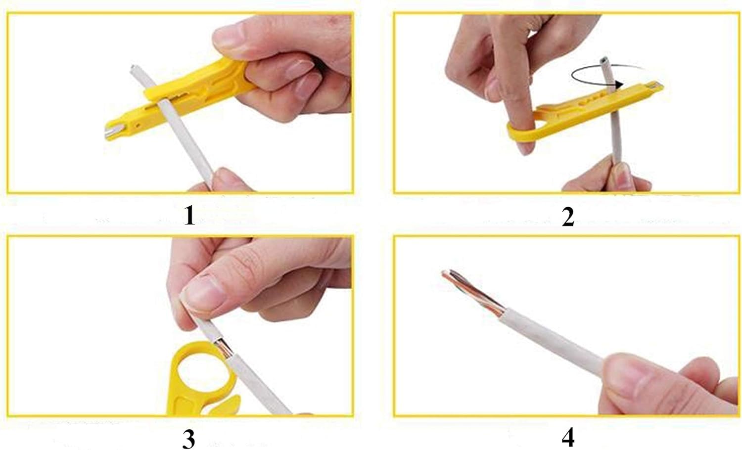 AEE® 4’ü 1 Arada CAT5 RJ45 RJ11 RJ12 Ağ Kablo Sıkma ve Soyma Pensesi + Kablo Sıyırıcı Seti | Network Crimping Tool – Telefon ve Ethernet Jak Çakma Aracı