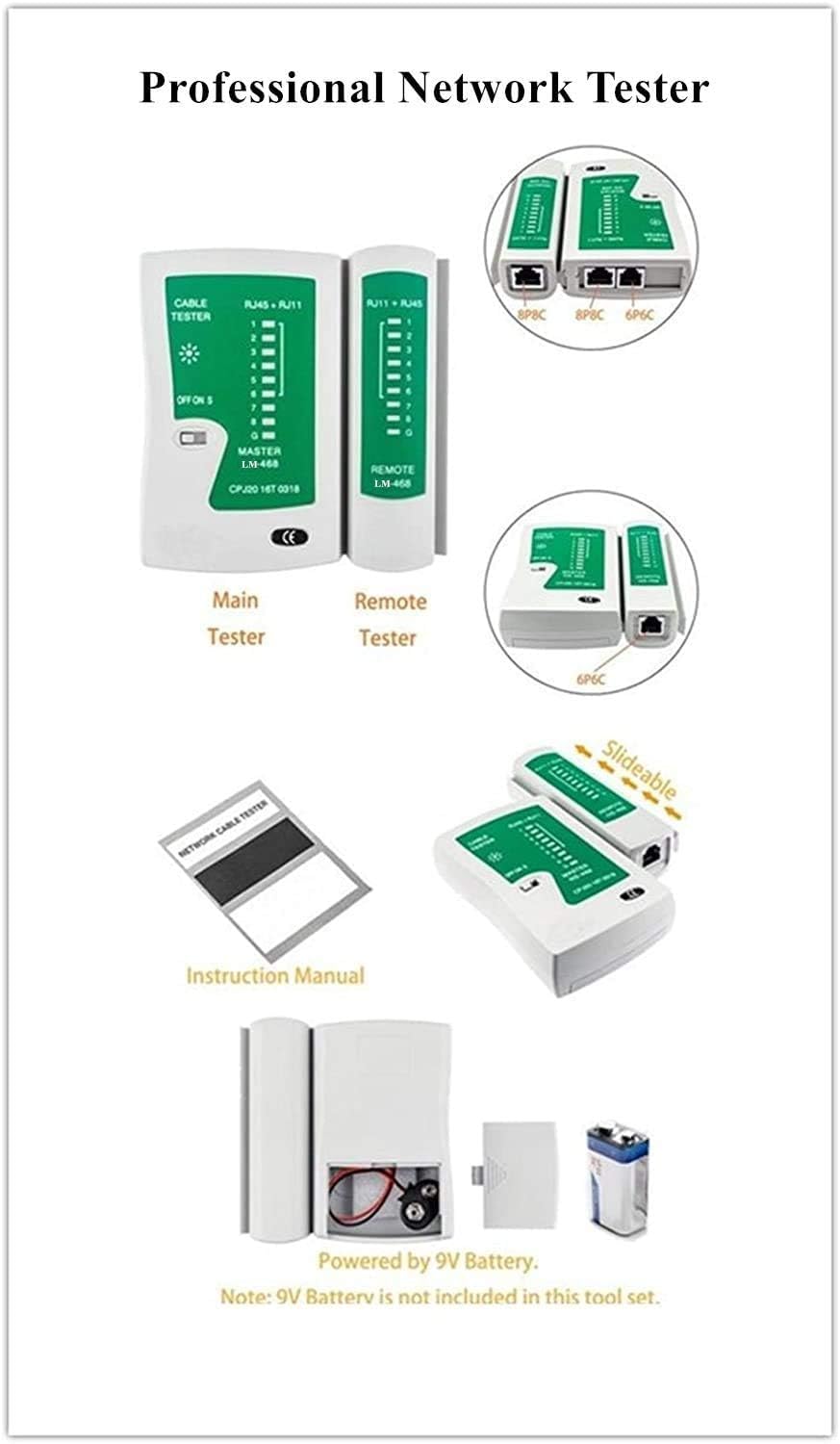 AEE® 4’ü 1 Arada CAT5 RJ45 RJ11 RJ12 Ağ Kablo Sıkma ve Soyma Pensesi + Kablo Sıyırıcı Seti | Network Crimping Tool – Telefon ve Ethernet Jak Çakma Aracı