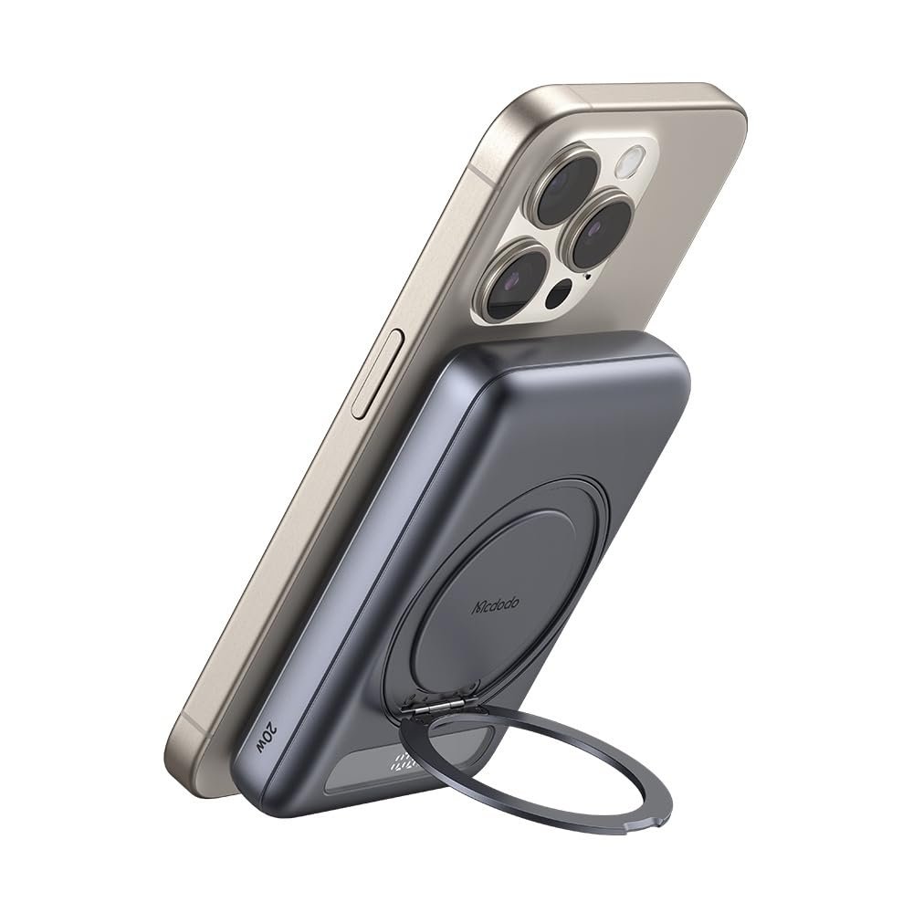 Mcdodo MC-8371 10000mAh - 20W Dahili 360° Halka Standlı Metal Ultra İnce Manyetik Powerbank