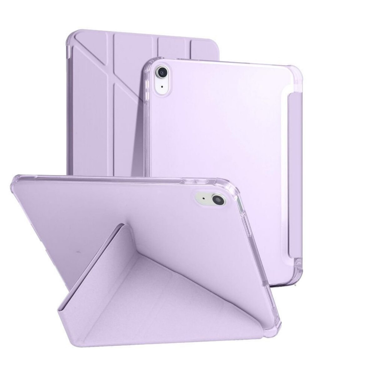 iPad 11.Nesil A16 11inç/10.Nesil 10.9 inç İle Uyumlu Kalemlikli, Uyku Modlu, Mıknatıslı, Üçgen Standlı, Darbeye Dayanıklı Kaplama Akıllı Kılıf (Lila, iPad 11.Nesil A16 11inç/10.Nesil 10.9)