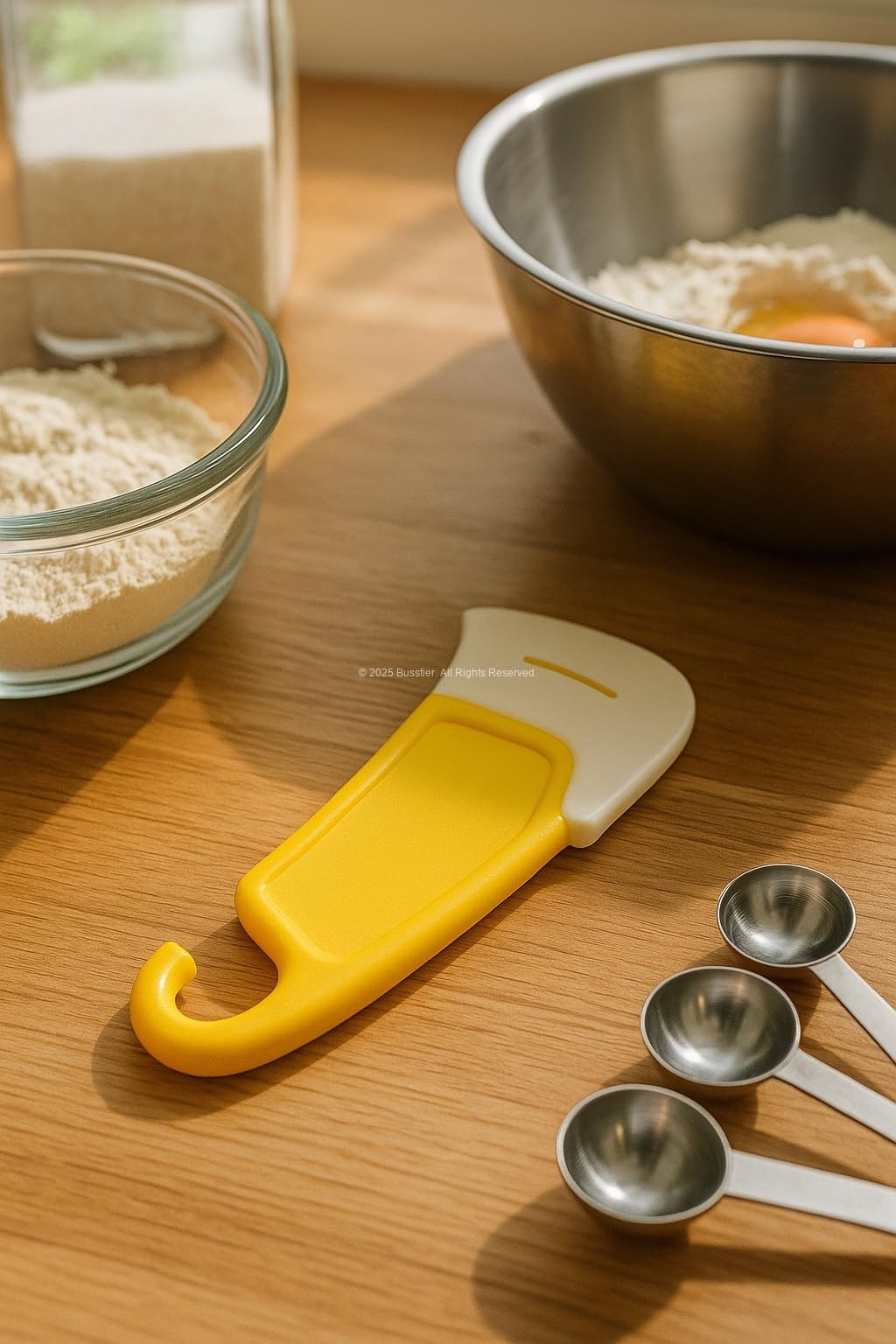 Busstier 2'li Set Profesyonel Silikon Spatula, Yüksek Isıya Dayanıklı Çizmez Mutfak Spatulası, Ergonomik Saplı Krema ve Hamur Sıyırıcı, Pastacılık, Pişirme ve Karıştırma için Çok Amaçlı Mutfak Seti