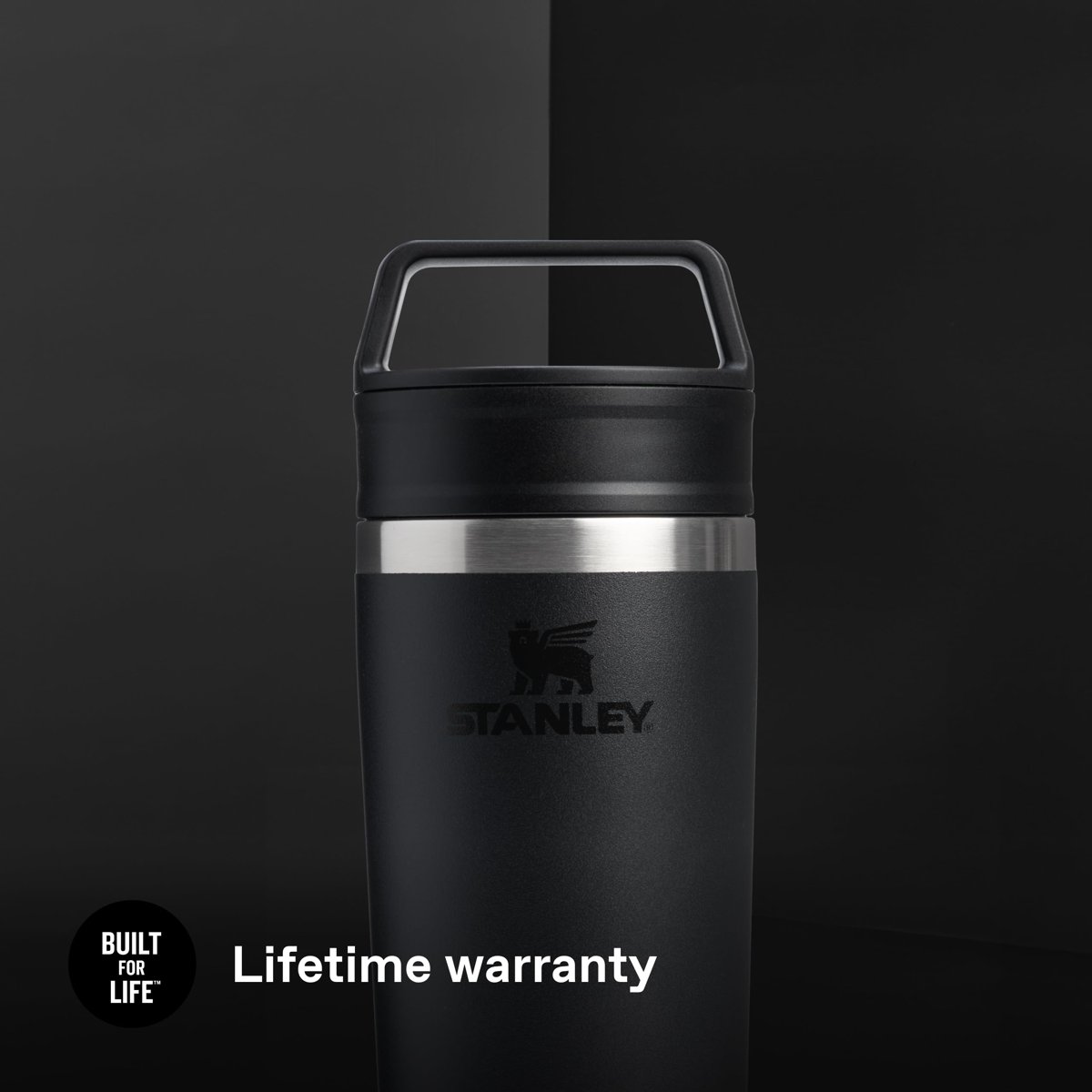 STANLEY Café-to-Go Termos Bardak 0.47 Litre - Siyah 2.0 | Paslanmaz Çelik