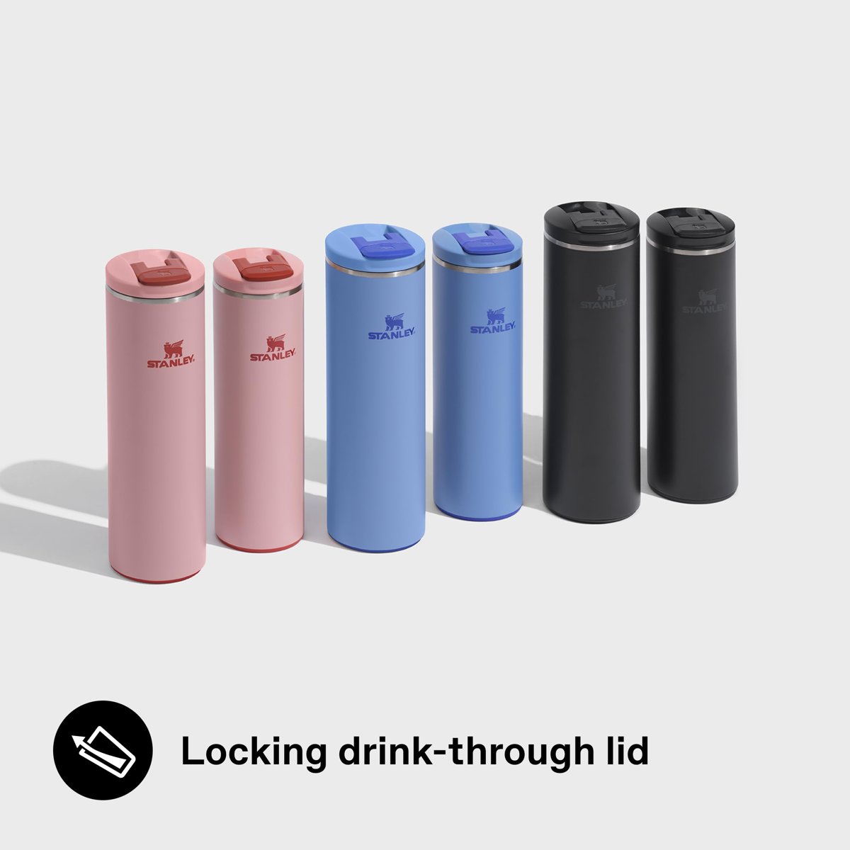 STANLEY The Transit FlipTop Mug Termos 0.35 Litre - Pembe Kuvars (Rose Quartz) | Paslanmaz Çelik