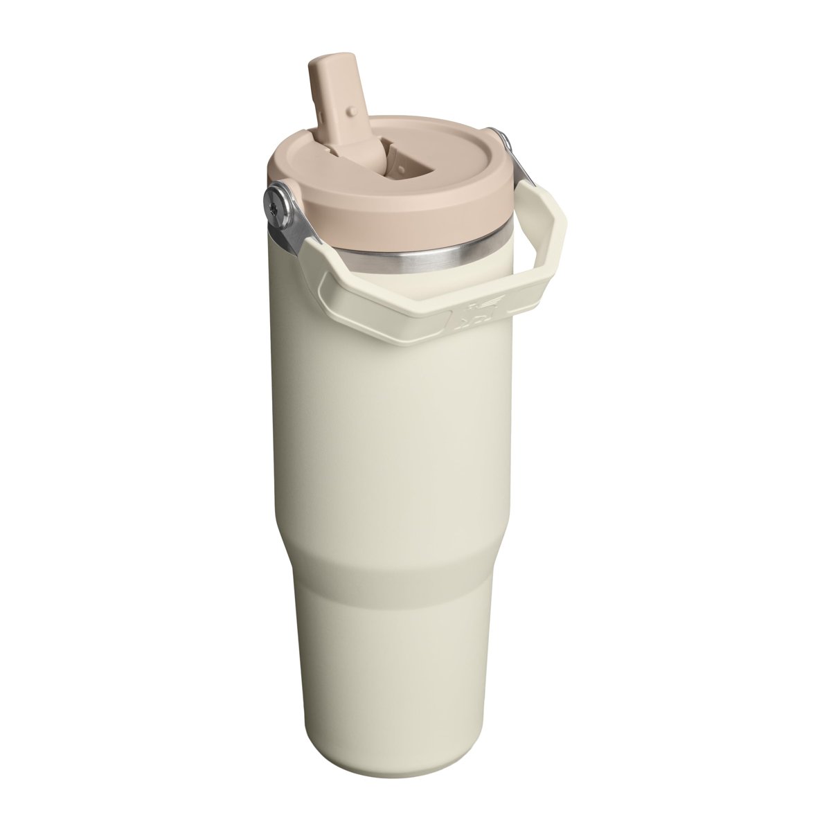 STANLEY IceFlow Flip Straw Tumbler Pipetli Termos Su Şişesi 0.89 Litre - Krem | Paslanmaz Çelik