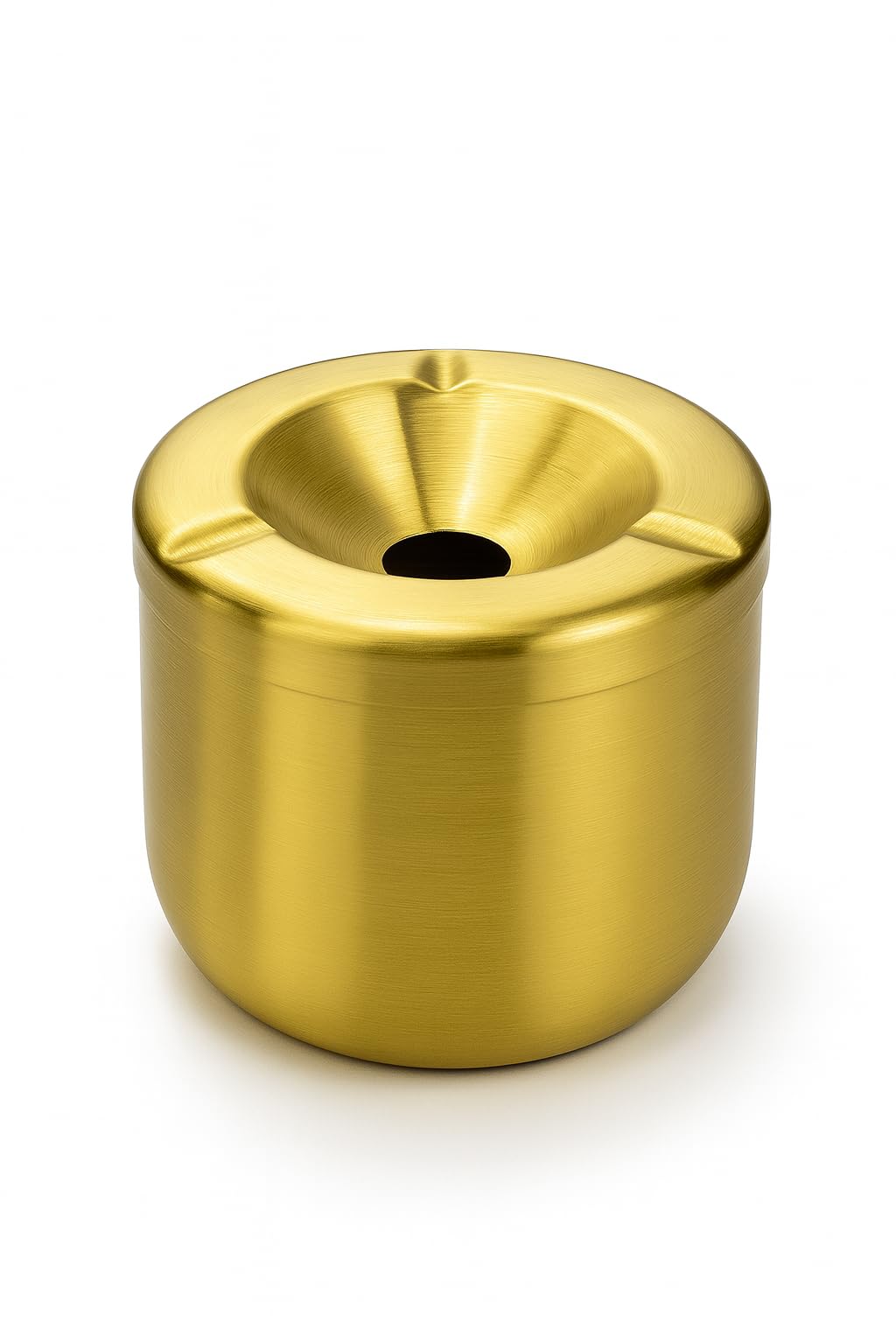 Busstier Gold Metal Kapaklı Küllük, Portatif ve Modern Tasarım Kül Tablası, Araç İçin Uygun Rüzgar Geçirmez Küllük, Lüks Altın Rengi Masaüstü Kül Tepsisi, Kolay Temizlenir Dış Mekan Küllüğü