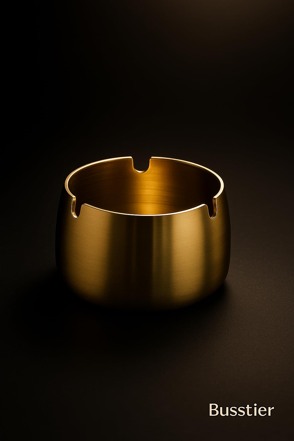 Busstier Gold Metal Küllük, Modern Tasarım Lüks Kül Tablası, Şık ve Zarif Dekoratif Masaüstü Küllük, Ev ve Ofis İçin İdeal Altın Rengi Kül Tepsisi, Kolay Temizlenir Metal Kül Kabı