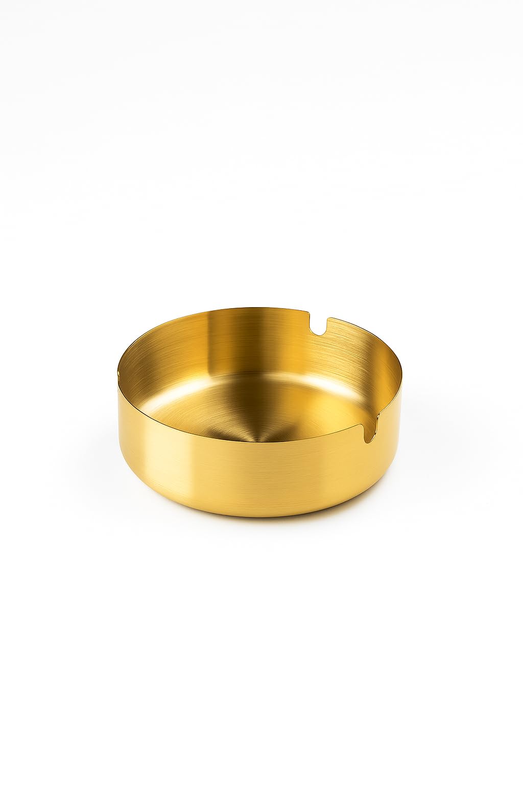 Busstier Gold Metal Küllük, Modern Silindir Tasarım Kül Tablası, Portatif Araç Küllüğü, Ev ve Ofis İçin Şık Masaüstü Kül Tepsisi, Kolay Temizlenir Altın Rengi Koku Yapmayan Küllük