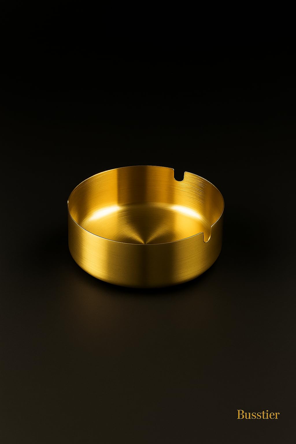 Busstier Gold Metal Küllük, Modern Silindir Tasarım Kül Tablası, Portatif Araç Küllüğü, Ev ve Ofis İçin Şık Masaüstü Kül Tepsisi, Kolay Temizlenir Altın Rengi Koku Yapmayan Küllük