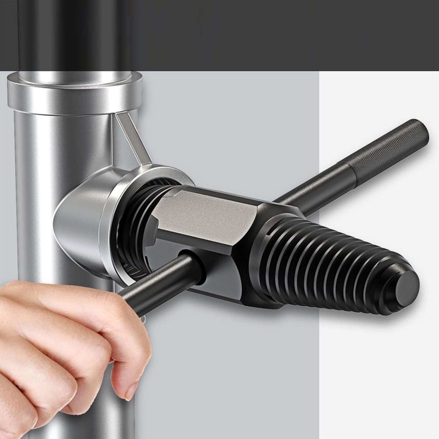 AEE® Ters Dişli Kılavuz Boru Sökme Aparatı – 1/2" ve 3/4" Hasarlı Paslı Boru & Kırık Vida Çıkarıcı Spiral Takımı Geri Sarma Anahtarı, Metal İç Diş Temizleme Aleti (M25-M50)