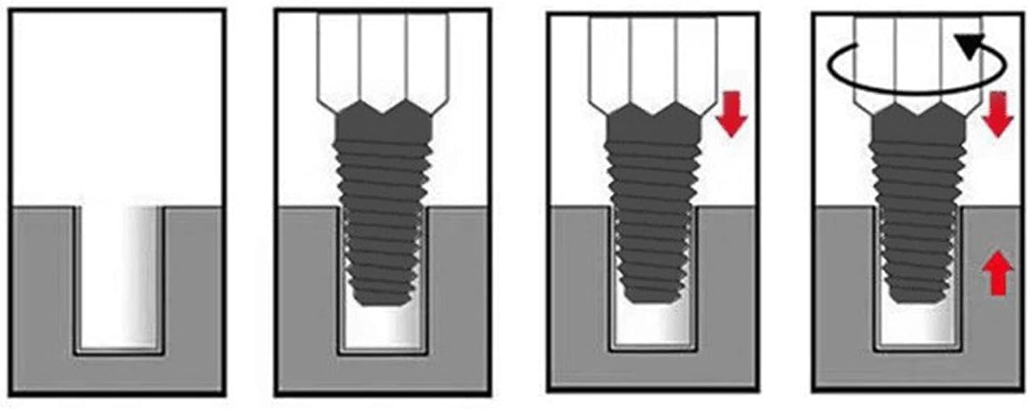 AEE® Ters Dişli Kılavuz Boru Sökme Aparatı – 1/2" ve 3/4" Hasarlı Paslı Boru & Kırık Vida Çıkarıcı Spiral Takımı Geri Sarma Anahtarı, Metal İç Diş Temizleme Aleti (M25-M50)
