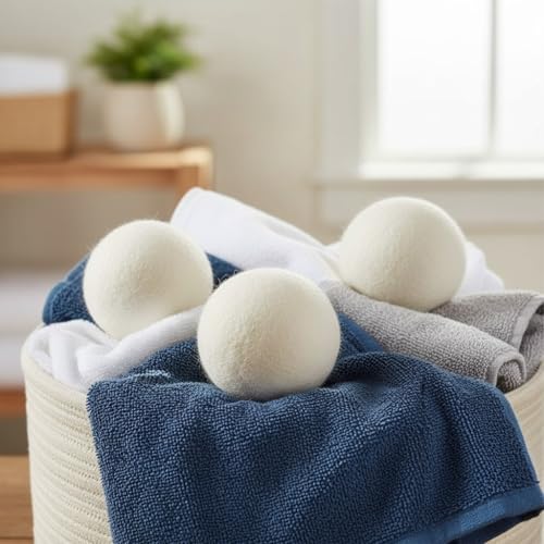 Orret Home Yün Çamaşır Kurutma Makinesi Topu – 3 Adet XL Boy%100 Organik Doğal Yün, Kırışık Önleyici ve Enerji Tasarrufu Sağlayan Kurutma Topu, Tekrar Kullanılabilir Orijinal Yün Top Seti