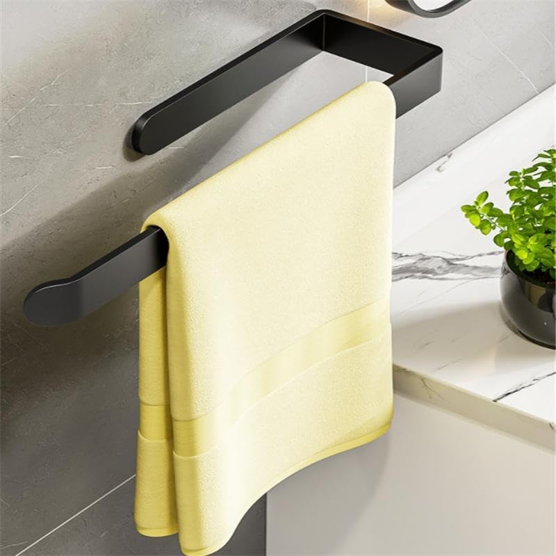 Orret Home Siyah Yapışkanlı Solo Peçetelik ve Havluluk – Paslanmaz Metal Lüks Tasarım Kağıt Havlu Askısı, Delmeden Montajlı Mutfak ve Banyo Peçete Tutucu