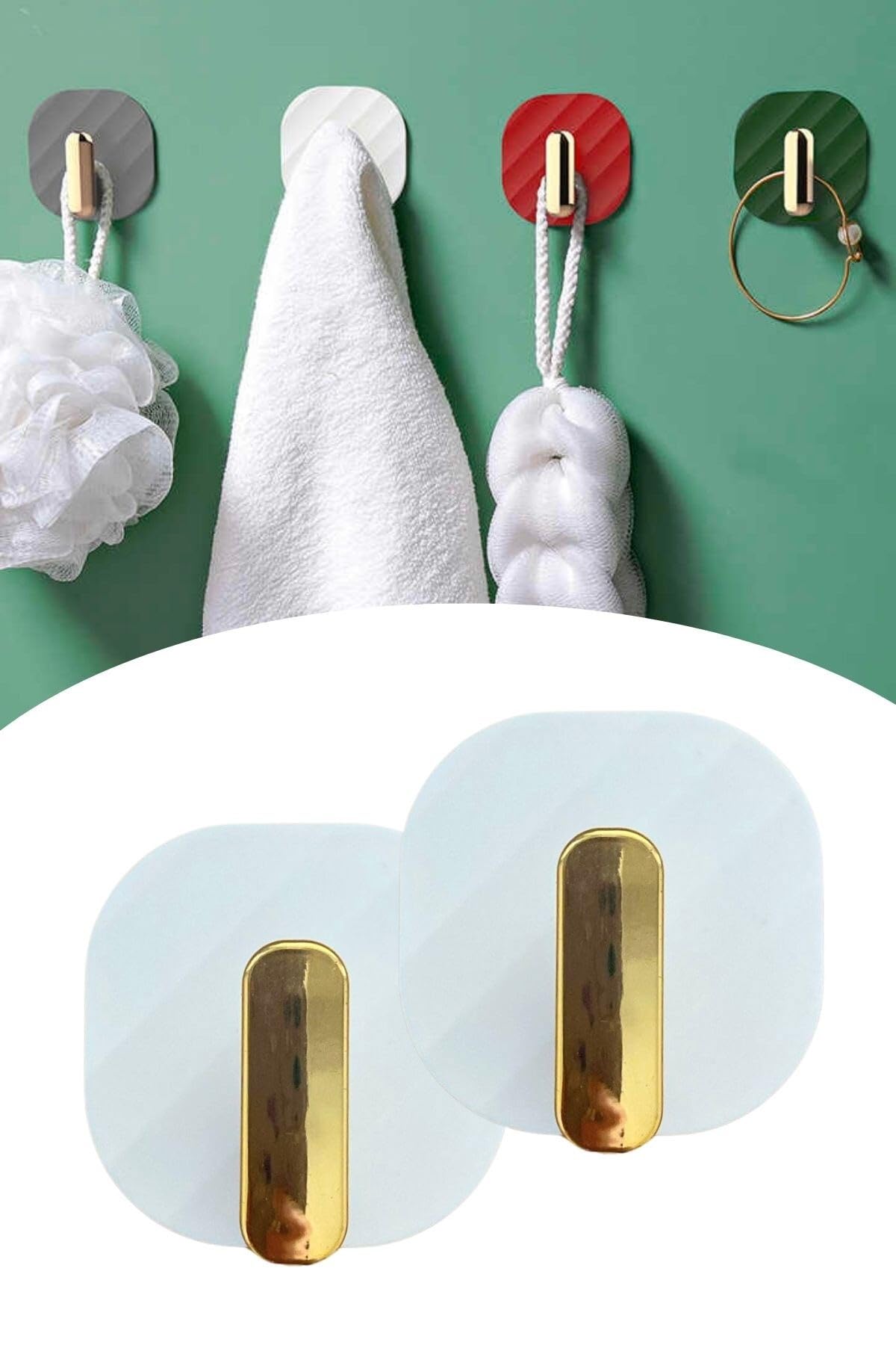 Buffer 2'li Yapışkanlı Retro Banyo Askılığı Beyaz, PRA-9932452-9489