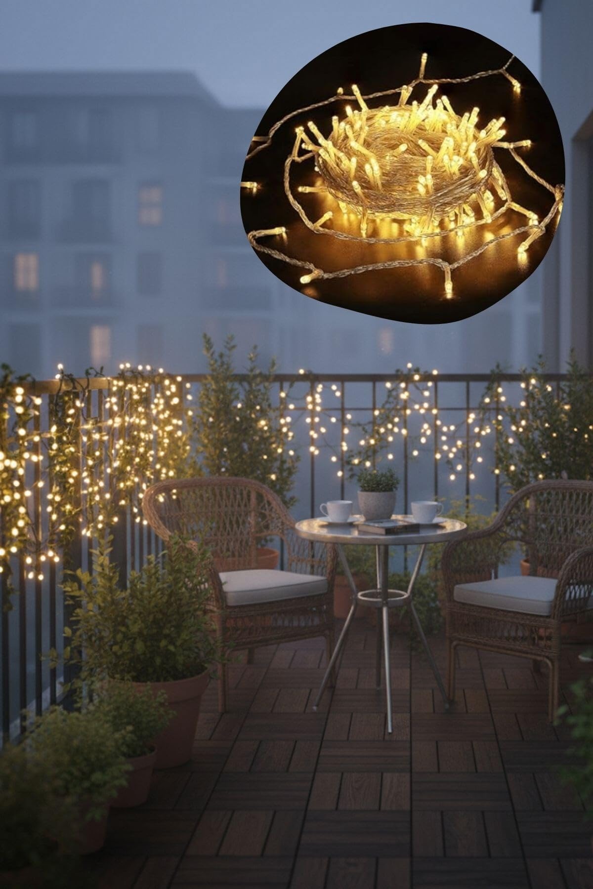 Buffer Günışığı Renk 5 Farklı Işık Modlu 10 Metre Eklemeli Dekor Boncuk Model Dekoratif Led