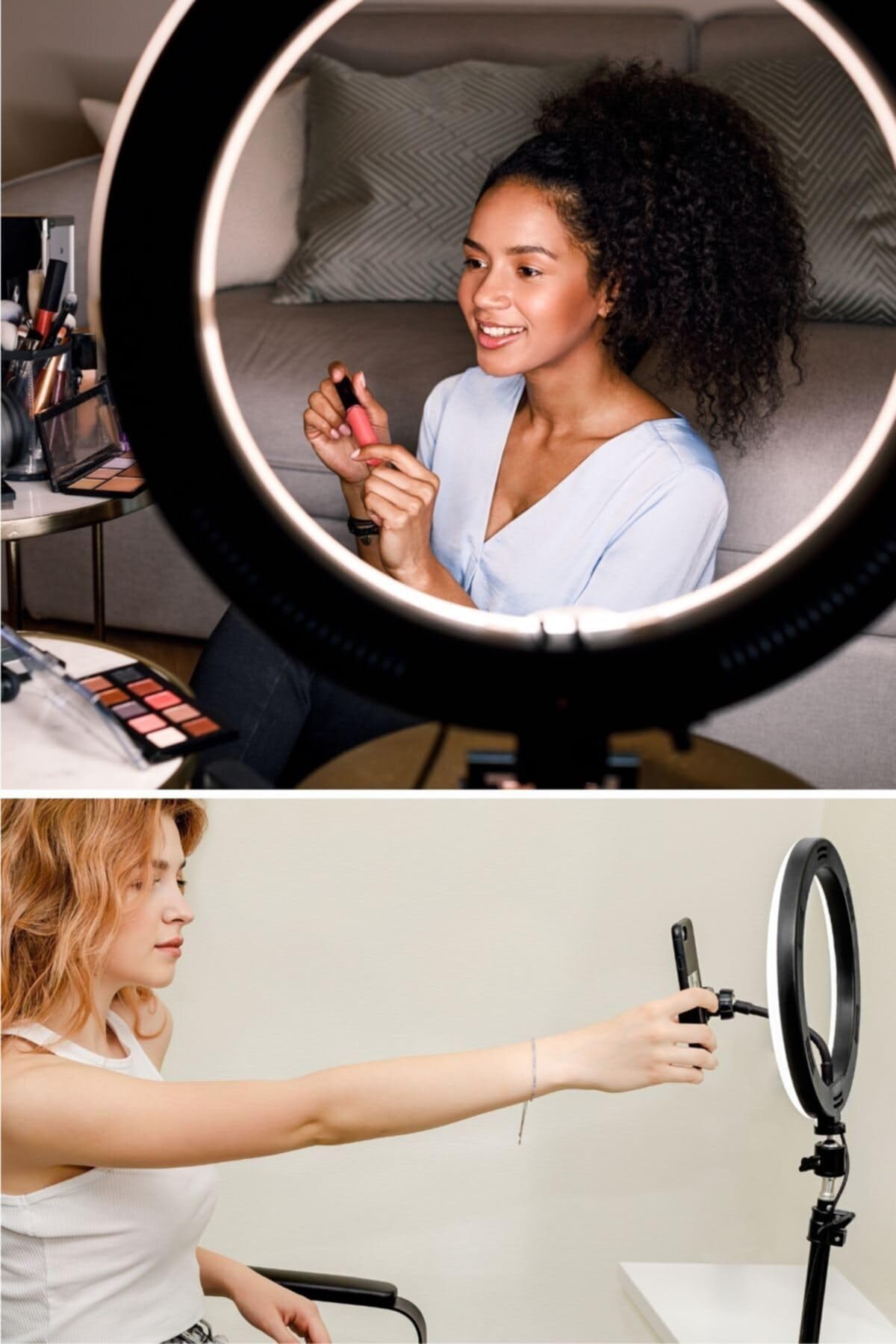 Buffer 8inç 20cm Youtube Instagram Tiktok Selfie Stüdyo Video Fotoğraf Ring Light Tripod Led Halka Işık