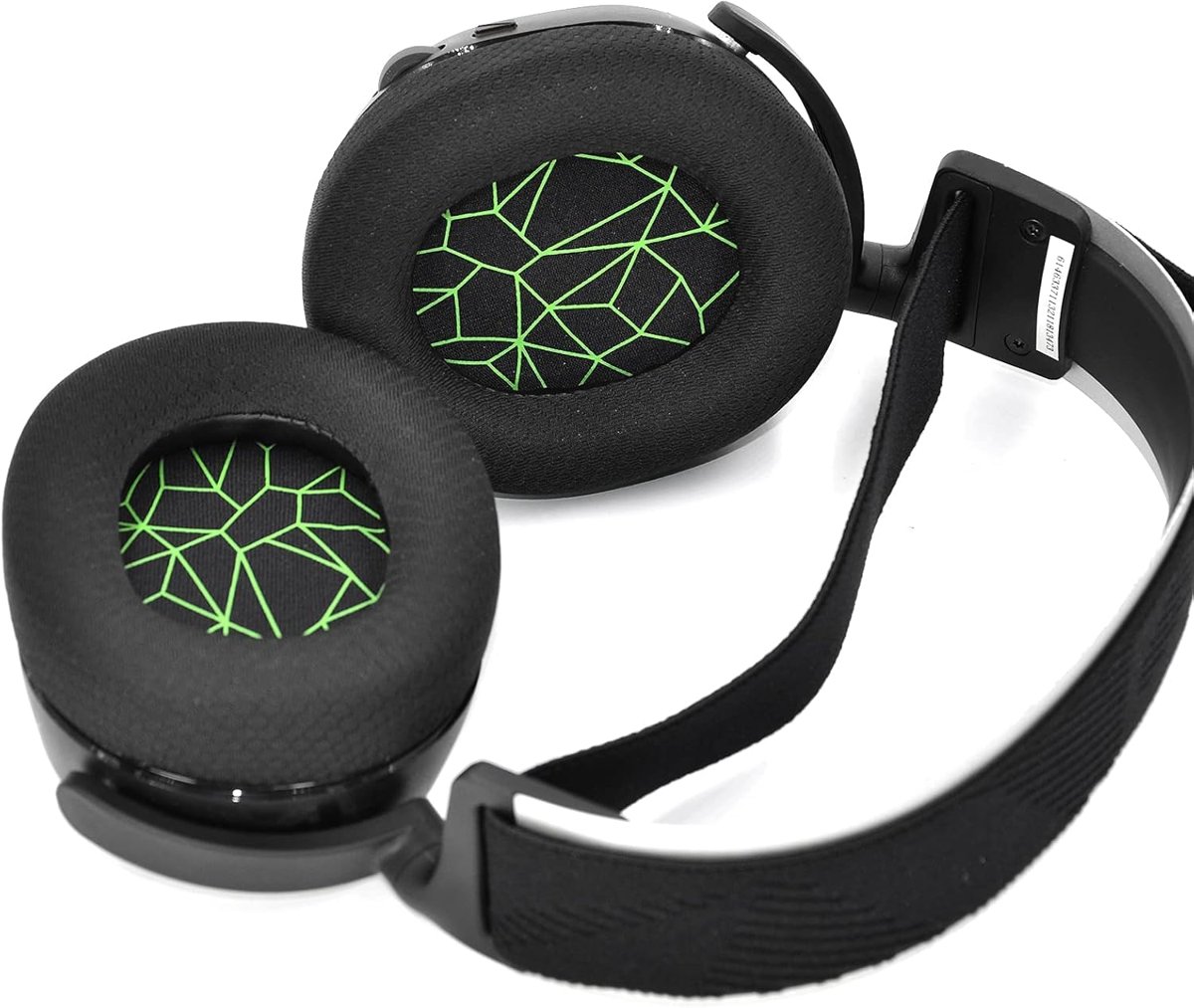 SteelSeries Arctis 3/5/7/9 Yedek Kulak Pedi Yastığı,Süngeri, SteelSeries Arctis 3 / Arctis 5 / Arctis 7 / Arctis 9 / Arctis 1 / Arctis Pro Lossless Kablosuz Oyun Kulaklığı ile Uyumlu (Siyah_Yeşil)