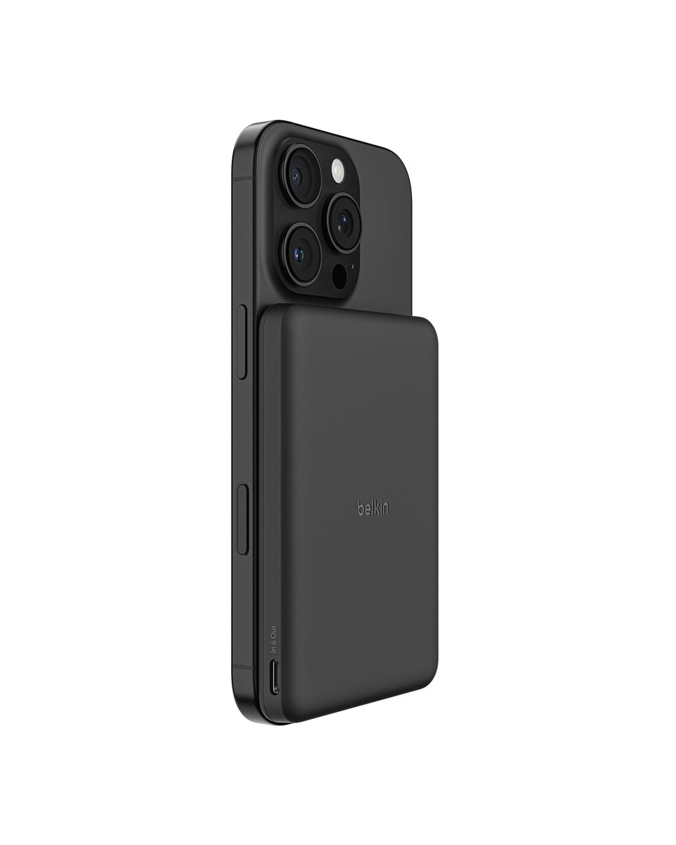 Belkin BoostCharge 5000 mAh İnce Manyetik USB-C Power Bank, Siyah