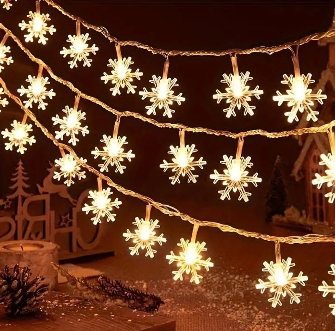 MR Kar Tanesi Led Pilli, 5 Metre 28 Led Gün Işığı Kristal Led Şeffaf Kablo Pilli -aç Kapa Özel Gün Doğum Günü Parti Yılbaşı Süsü