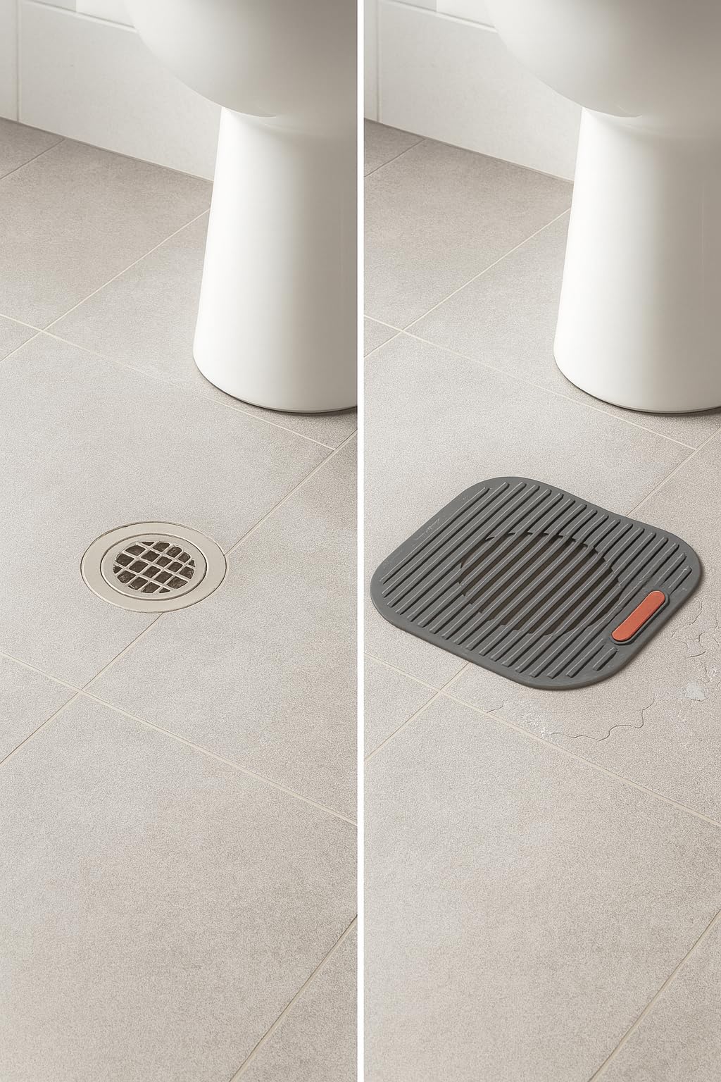 Busstier Süzgeçli Gider Kapatıcı Silikon Kapak Mat Banyo Mutfak Lavabo İçin Koku Önleyici Su Geçişine Uygun Kaymaz Kare Tasarım Gider Kapağı Tıpa Mat