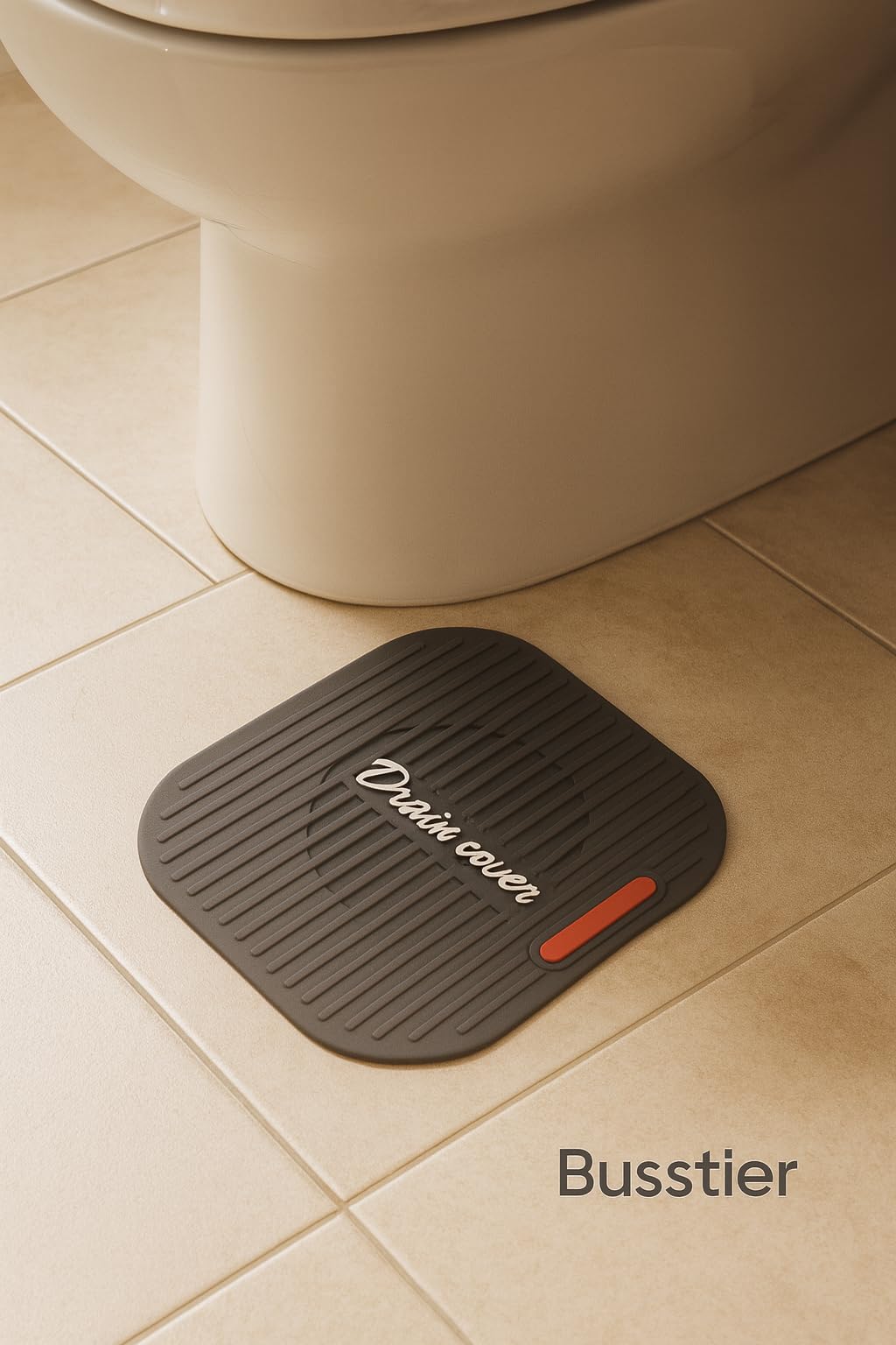 Busstier Süzgeçli Gider Kapatıcı Silikon Kapak Mat Banyo Mutfak Lavabo İçin Koku Önleyici Su Geçişine Uygun Kaymaz Kare Tasarım Gider Kapağı Tıpa Mat