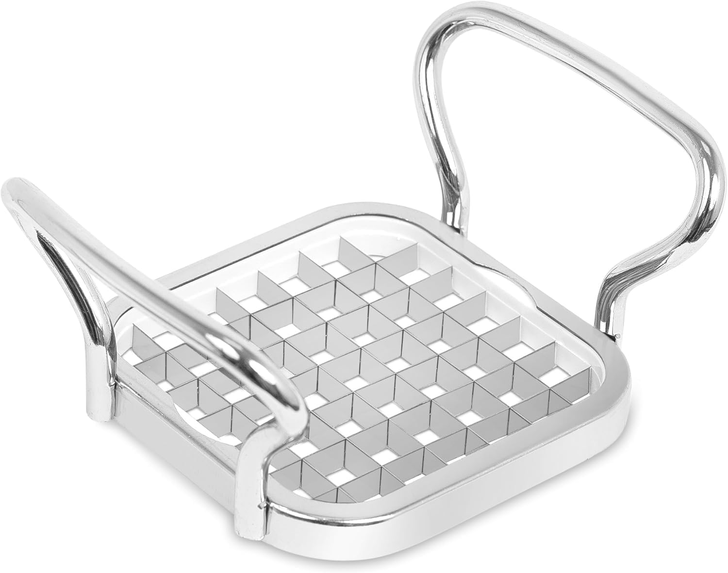 Orret Home 304 Paslanmaz Çelik Patates ve Soğan Doğrayıcı – 10x10 cm Küp Kesim Sebze Doğrayıcı, Metal Tutma Saplı Dayanıklı Mutfak Doğrama Aparatı