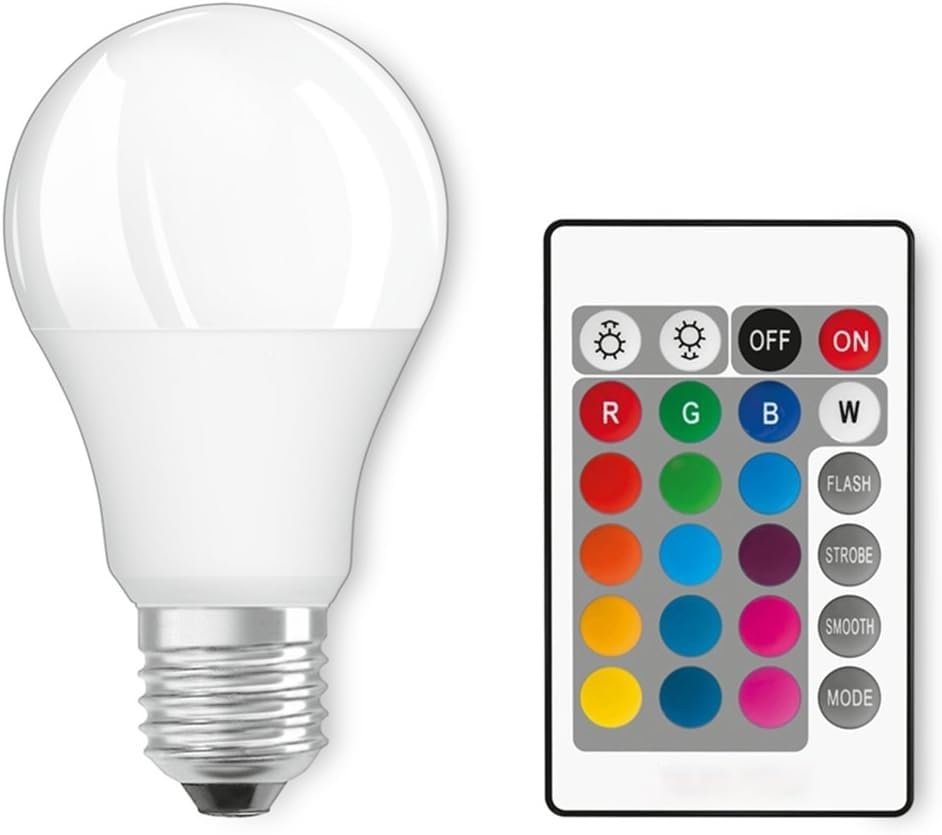 Orret Home 9W LED RGB Ampul – Uzaktan Kumandalı E27 Renkli Aydınlatma Ampulü, Çoklu Renk Modları, Ortam Işığı, Dekoratif RGB Led Ampul