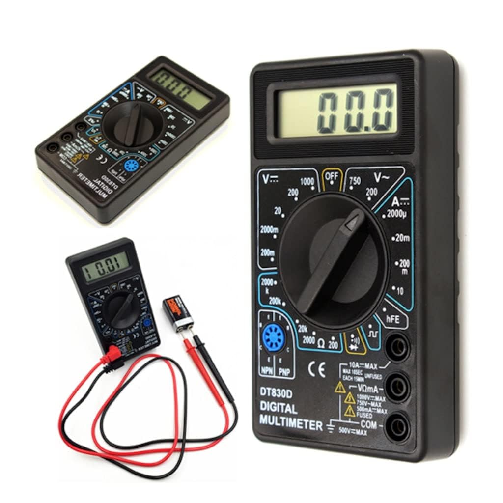 Orret Home Dijital Multimetre – Akım, Voltaj, Direnç Ölçer Elektrik Ölçü Aleti, Taşınabilir DC/AC Ölçüm Cihazı, Güvenlik Sigortalı Tester, LCD Ekranlı Multimetre