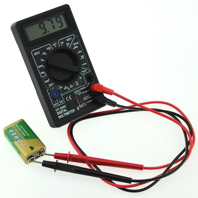 Orret Home Dijital Multimetre – Akım, Voltaj, Direnç Ölçer Elektrik Ölçü Aleti, Taşınabilir DC/AC Ölçüm Cihazı, Güvenlik Sigortalı Tester, LCD Ekranlı Multimetre