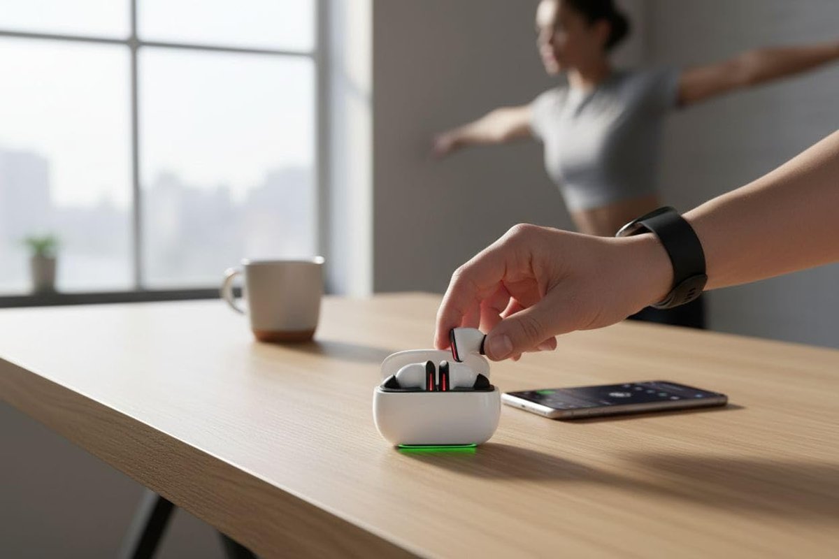 Heartz ANC ENC Kablosuz Bluetooth Kulaklık 5.4 Version Son Hız Bağlantı, Uzun Şarj Kapasitesi, Ses Asistanı, Beyaz 10 Metre çekiş mesafesi Pürüzsüz Ses kalitesi gürültü engelleme ve A Plus mikrofon