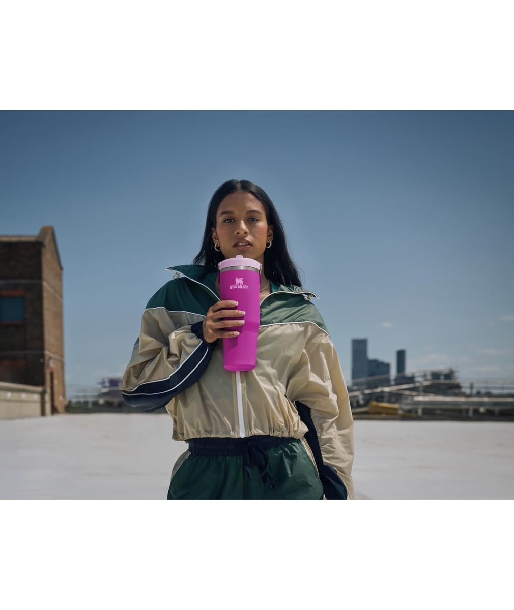 Stanley The IceFlow Flip Straw 2.0 Tumbler 0.89L Pembe Termos