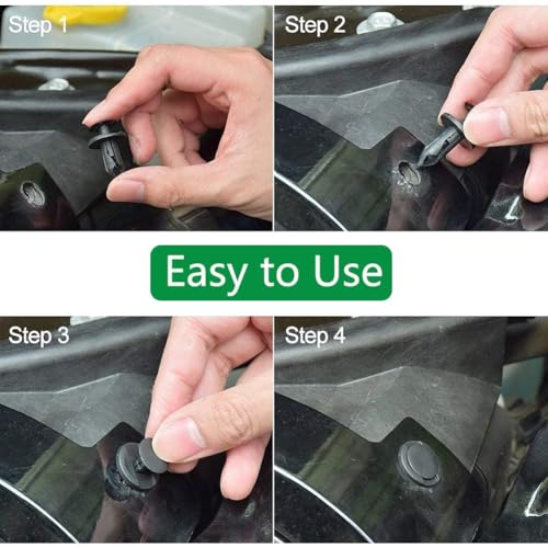 Busstier Oto Fastener Klips Seti 100 Adet 6 Boyut Tampon Kapı Döşeme Pervaz Tutucu Plastik Klips Çeşitleri Araç İç Dış Aksam Uyumlu