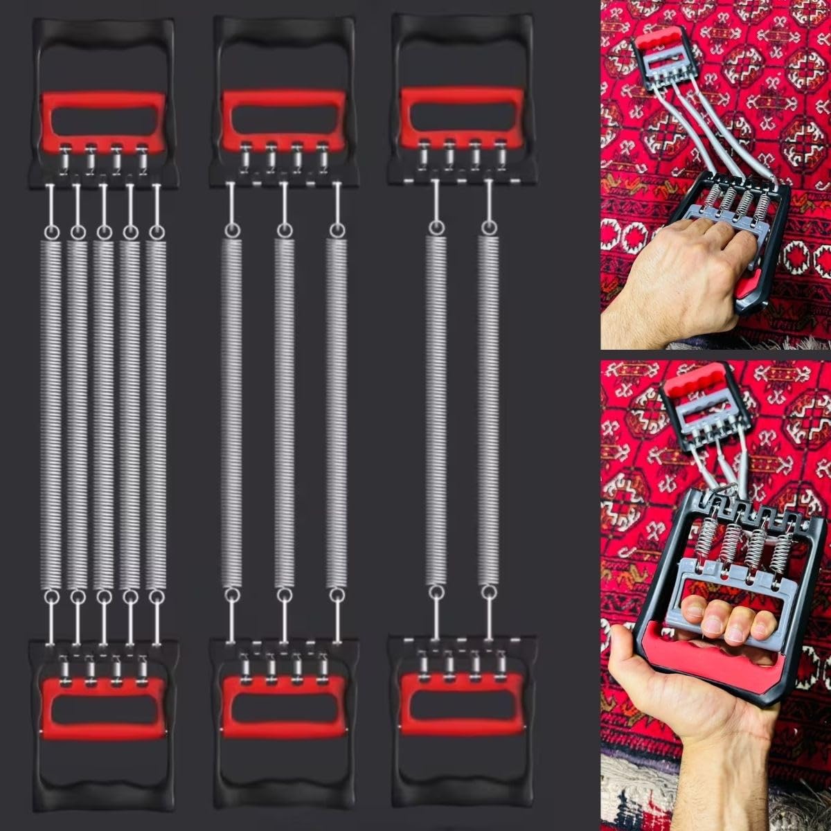 BUFFER® Göğüs Genişletme ve Kuvvet Egzersiz Aleti – 5 Yaylı 5 Kademeli Ayarlanabilir Fitness ve Kuvvet Antrenmanı Ekipmanı