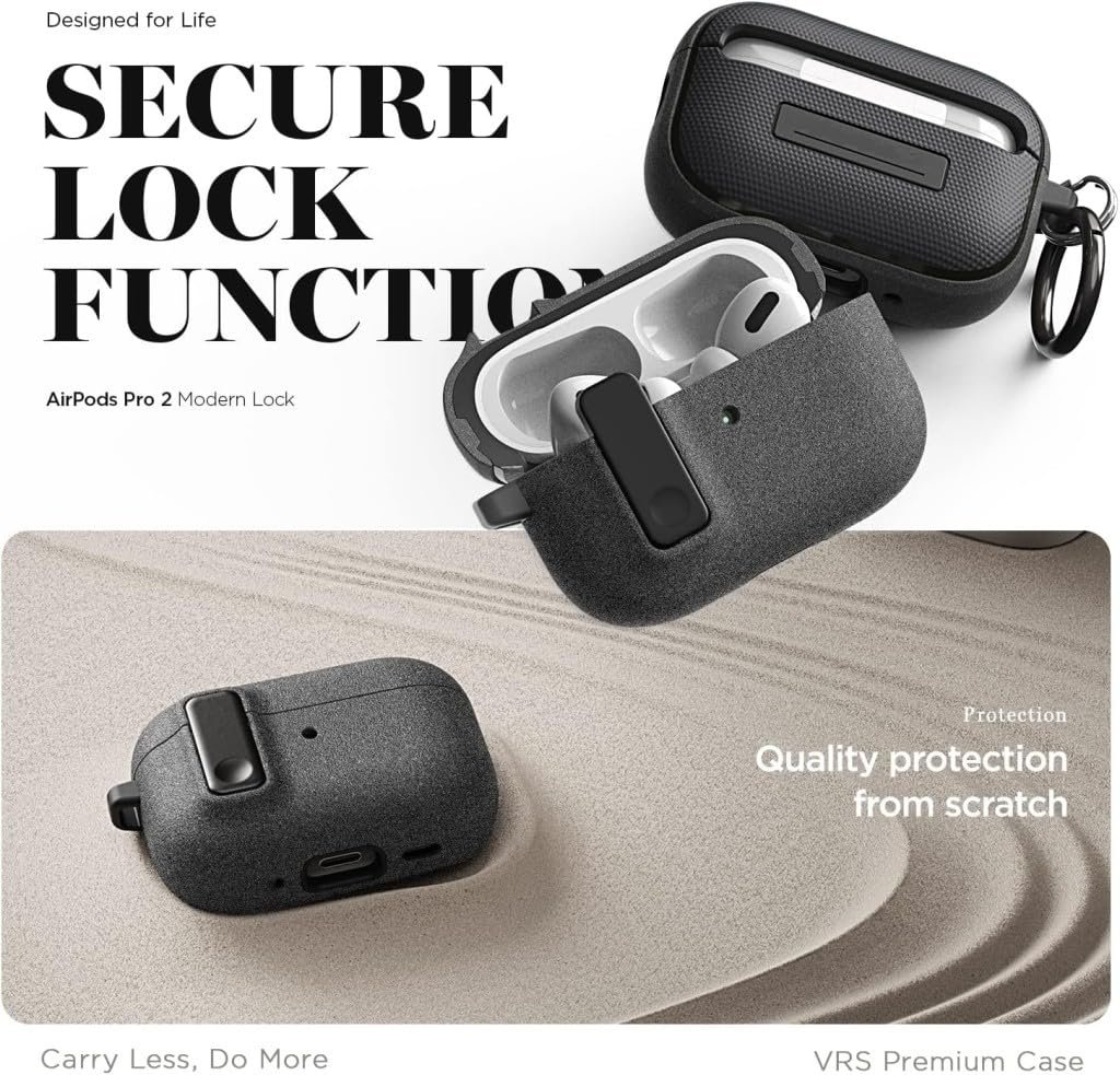 UnDePlus Airpods 4. Nesil ile uyumlu Kılıf Standlı Kilitli TPU Premium Matte Trip Case