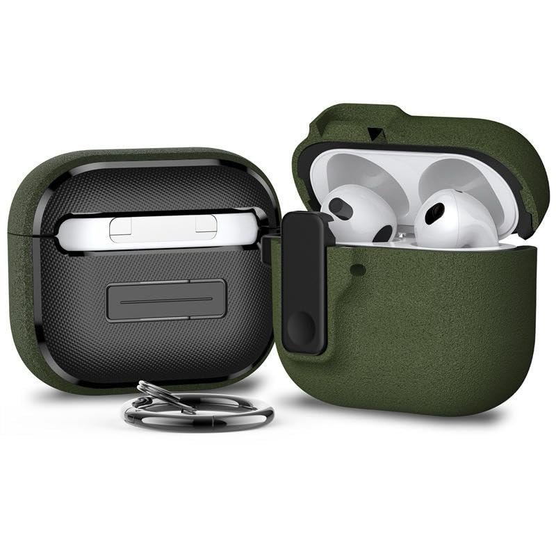 UnDePlus Airpods 4. Nesil ile uyumlu Kılıf Standlı Kilitli TPU Premium Matte Trip Case
