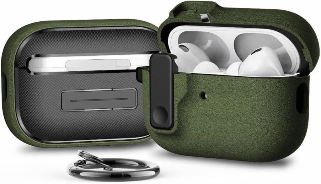 UnDePlus Airpods 4. Nesil ile uyumlu Kılıf Standlı Kilitli TPU Premium Matte Trip Case