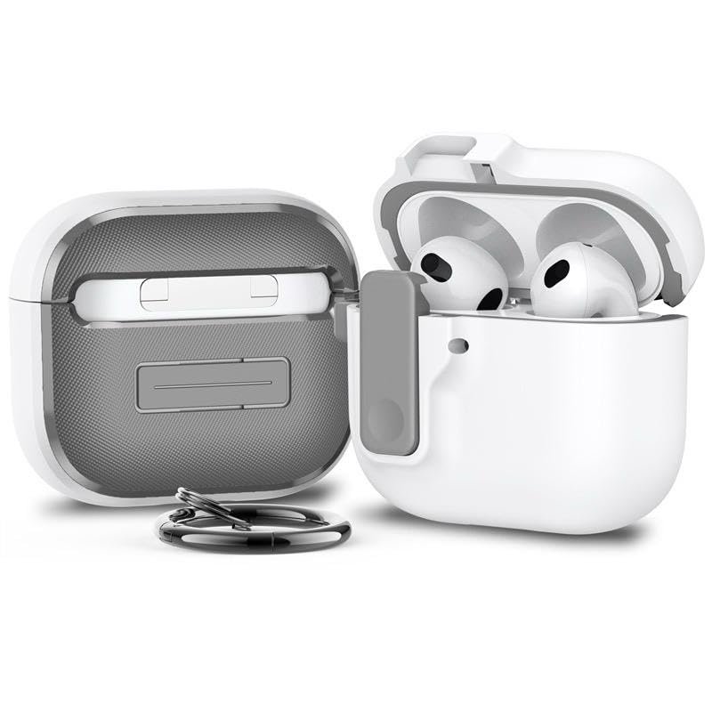 UnDePlus Airpods 4. Nesil ile uyumlu Kılıf Standlı Kilitli TPU Premium Matte Trip Case