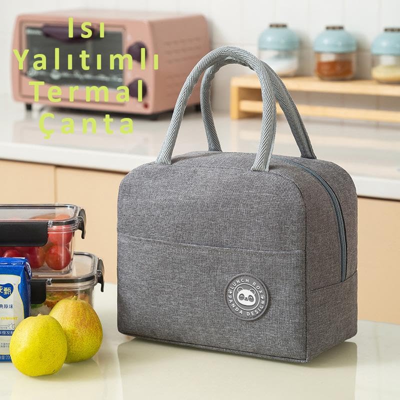 Valkyrie 304 Çelik Bölmeli Lunch Box Seti | Termal Çantalı, Bölmeli, Çatal Kaşıklı, Sızdırmaz Yemek Kabı Sarı-Yeşil