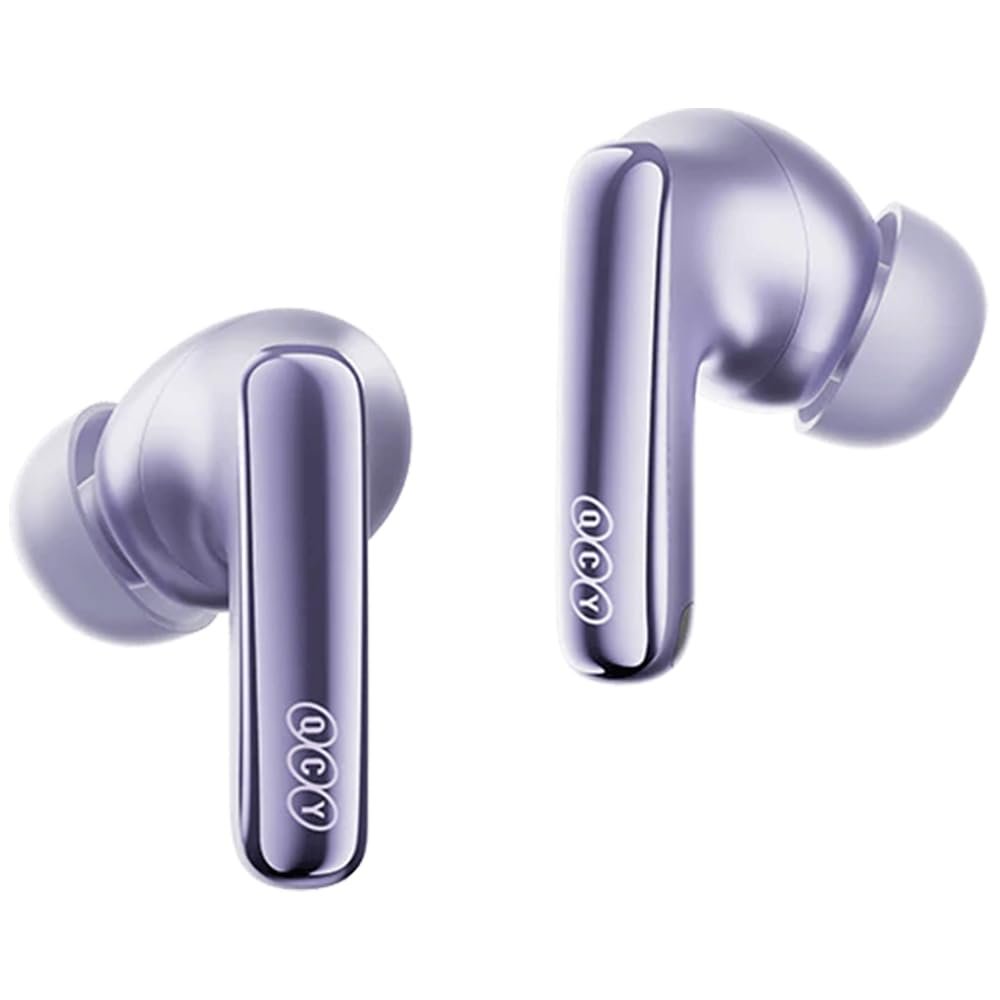 QCY MeloBuds N70 Bluetooth Kulaklık, Hi-Res Audio, LDAC, 50dB Hibrit ANC, Kablosuz Şarj, 50 Saat Pil Ömrü, 6 Mikrofon, Kulakiçi, Mor