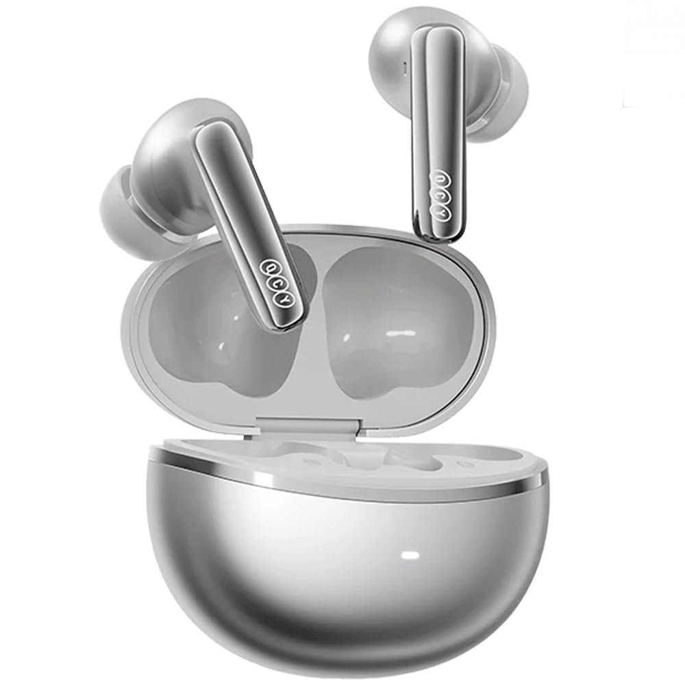 QCY MeloBuds N70 Bluetooth Kulaklık, Hi-Res Audio, LDAC, 50dB Hibrit ANC Gürültü Engelleme, 50 Saat Pil Ömrü, Dual acoustic Drivers Hİ-Fİ Sound, Wreless Charging Support