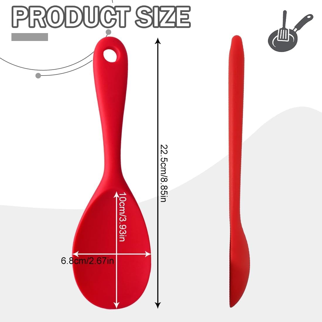 Orret Home 2 Adet Silikon Pilav ve Servis Kaşığı Seti – Isıya Dayanıklı, Çizmez, Yapışmaz, Bulaşık Makinesinde Yıkanabilir, Teflon ve Granit Tencere Uyumlu, Ergonomik Saplı, Sağlıklı Mutfak Gereci