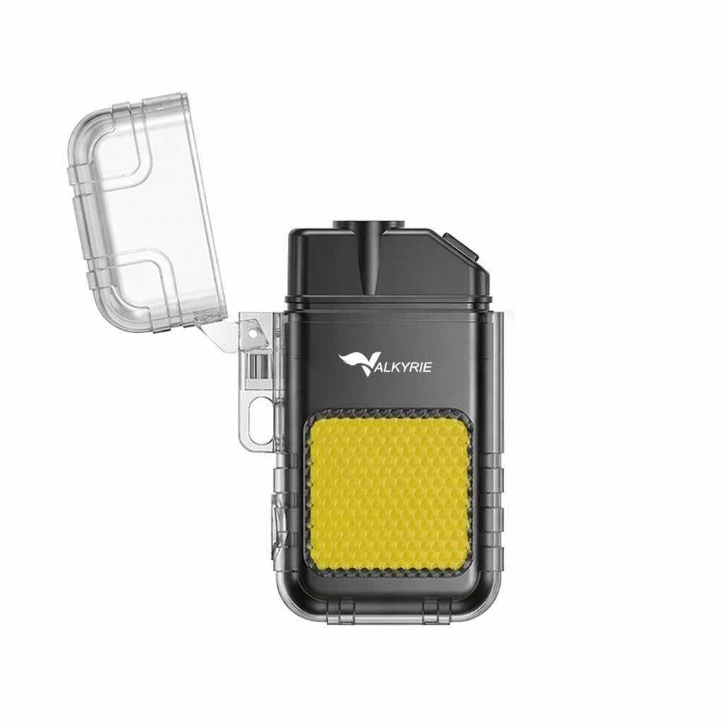 Valkyrie 3 Mod Fenerli USB Type-C Şarjlı 3 Modlu Güçlü COB Işıklı Rüzgara Dayanıklı Isıtıcı Tel Çakmak