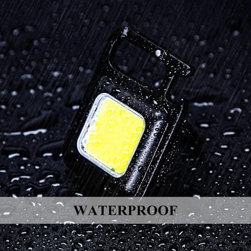 Orret Home Anahtarlık Şeklinde Metal Kasa COB Kare Fener – Kamp & Outdoor Suya Dayanıklı Mini COB LED Işıldak, Type‑C Şarjlı, Mıknatıslı Taşınabilir El Feneri Anahtarlığı